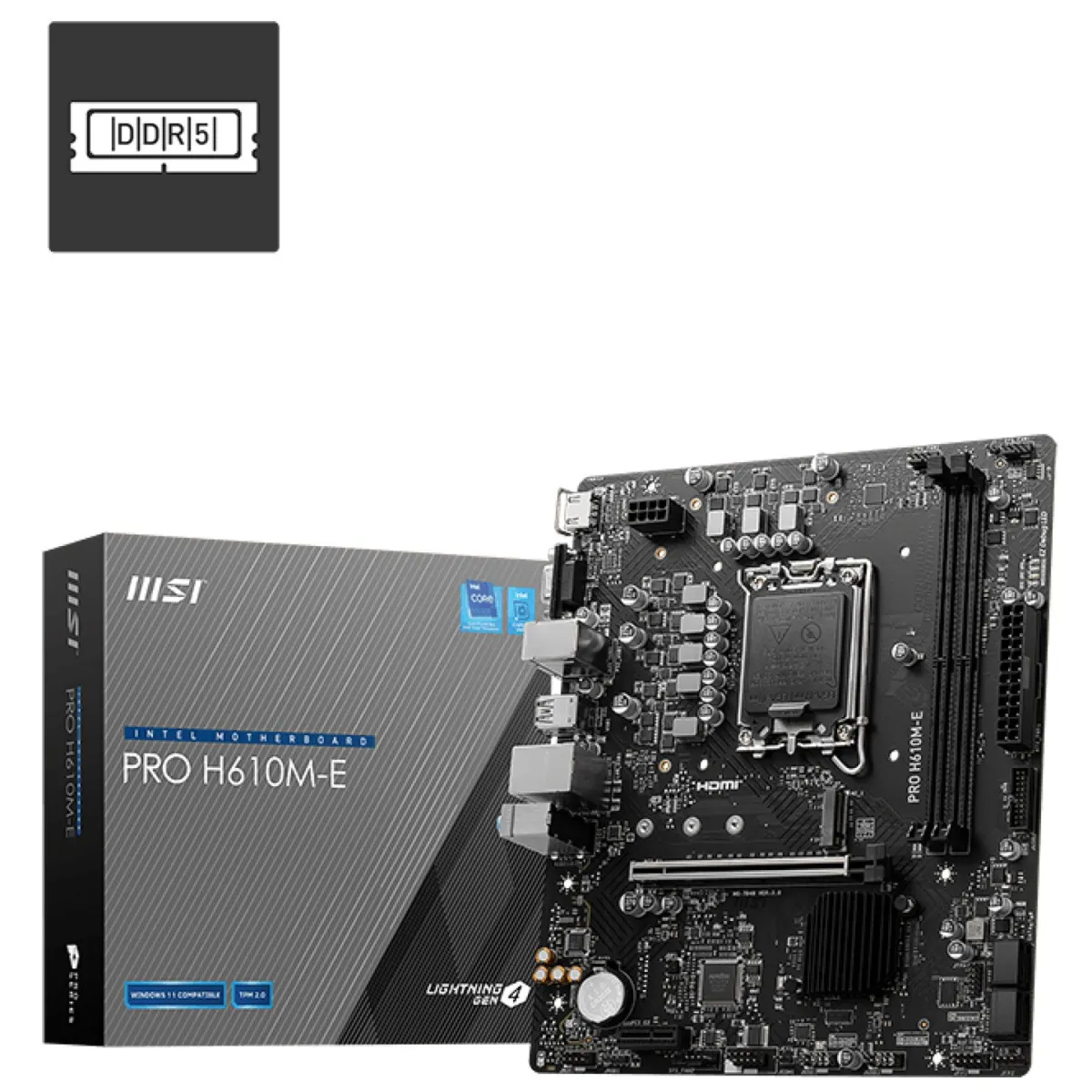 MSI Motherboard H610M M-E PRO (H610/1700/DDR5)