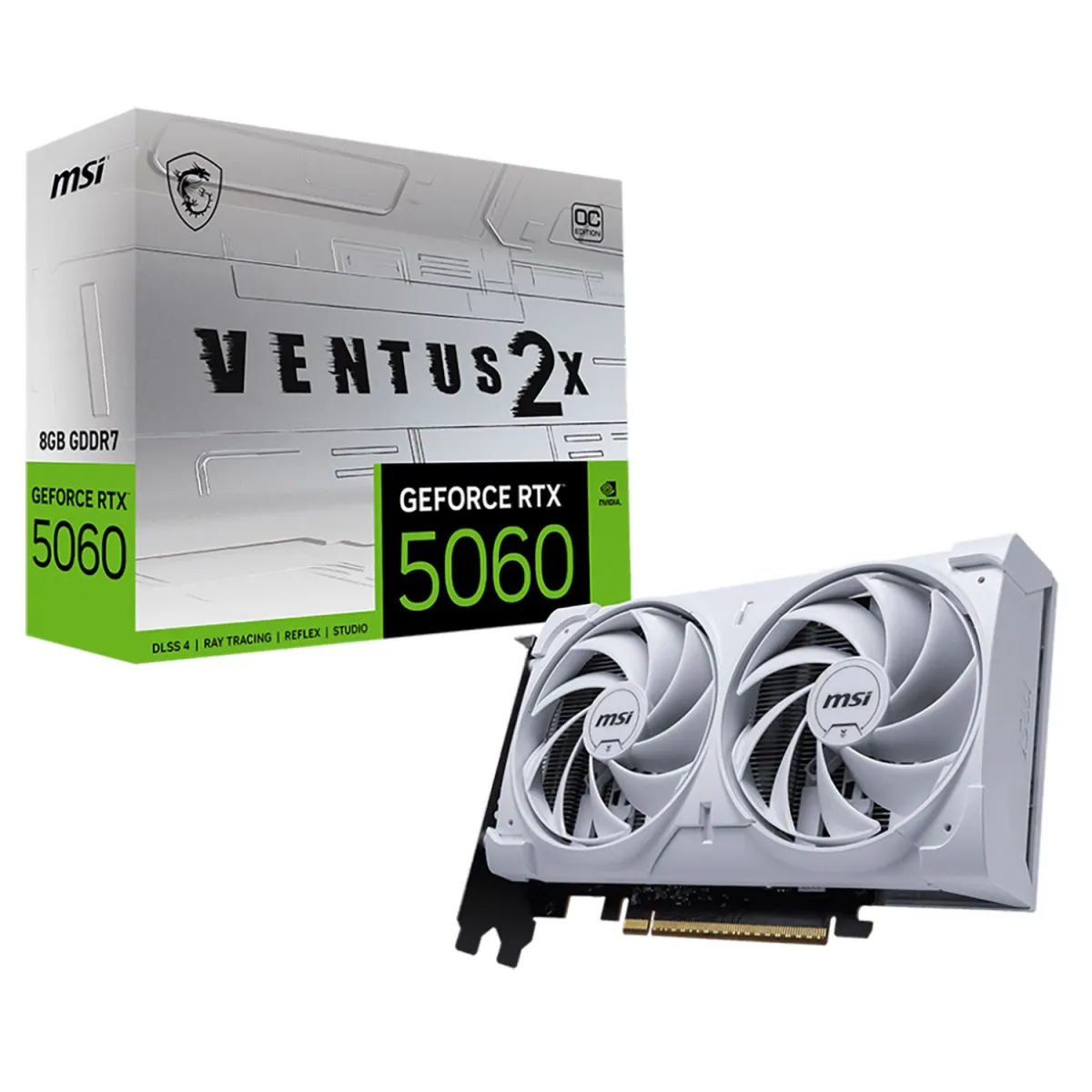 MSI VGA GeForce RTX RTX 5060 VENTUS 2X OC WHITE 8 GB