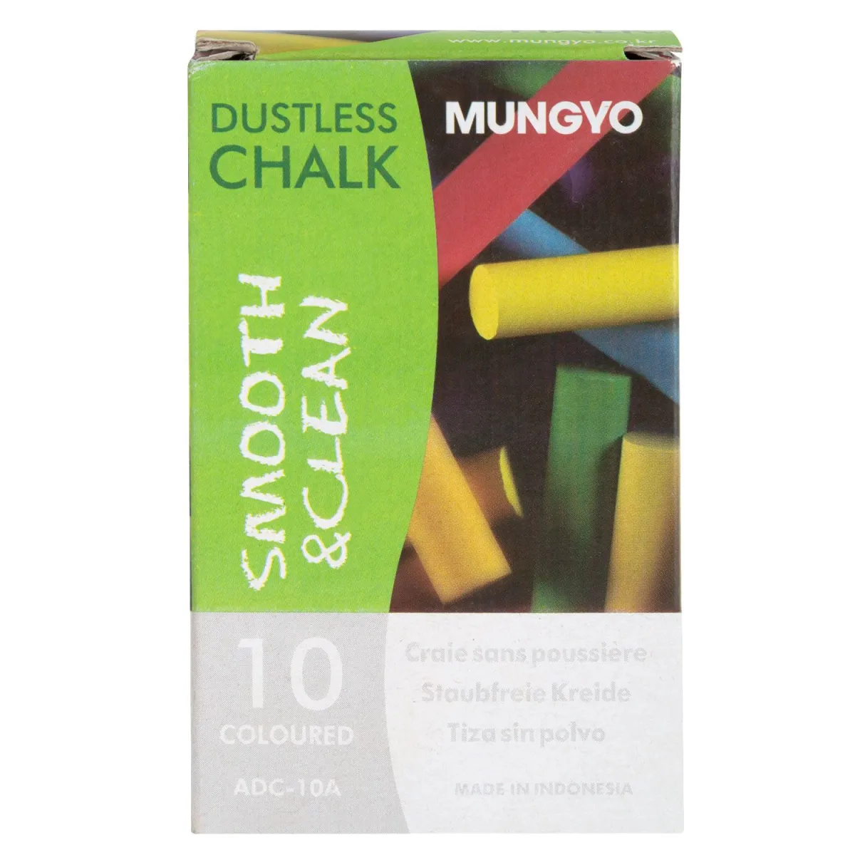 Mungyo Κιμωλίες Χρωματιστές 10τεμ.