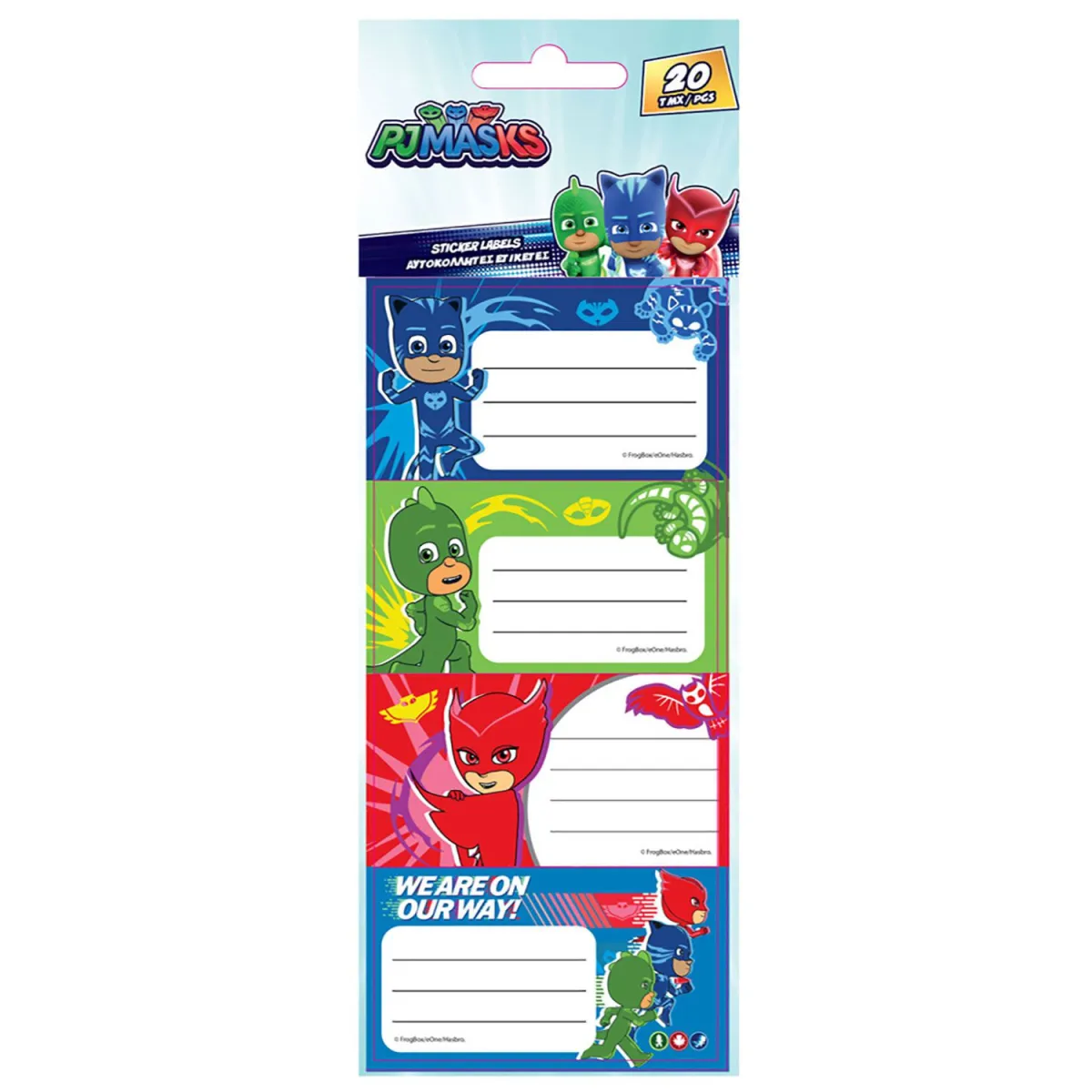 Must Ετικέτες Τετραδίου Pj Masks 20τεμ.