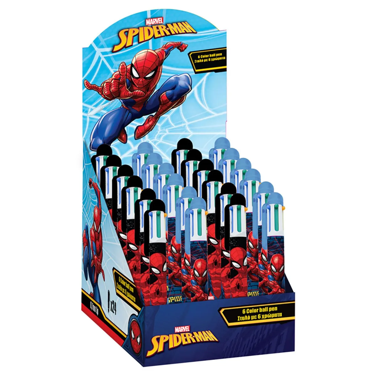 Must Στυλό Διαρκείας Spiderman με 6 Χρώματα