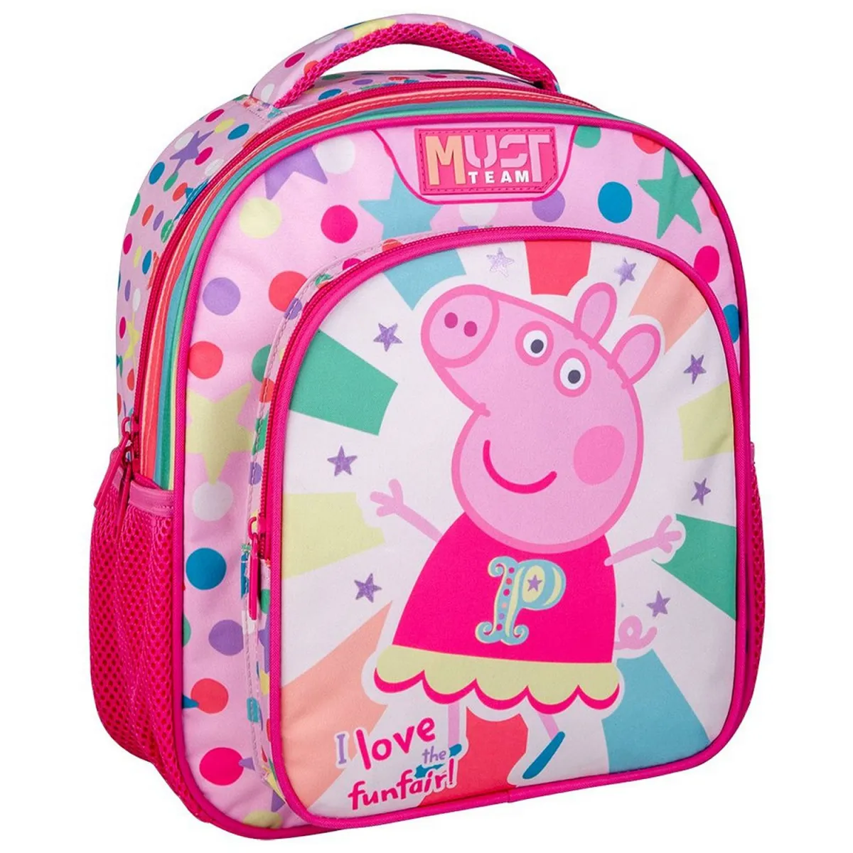 Must Team Τσάντα Πλάτης Νηπιαγωγείου Peppa Pig I Love My Funfair