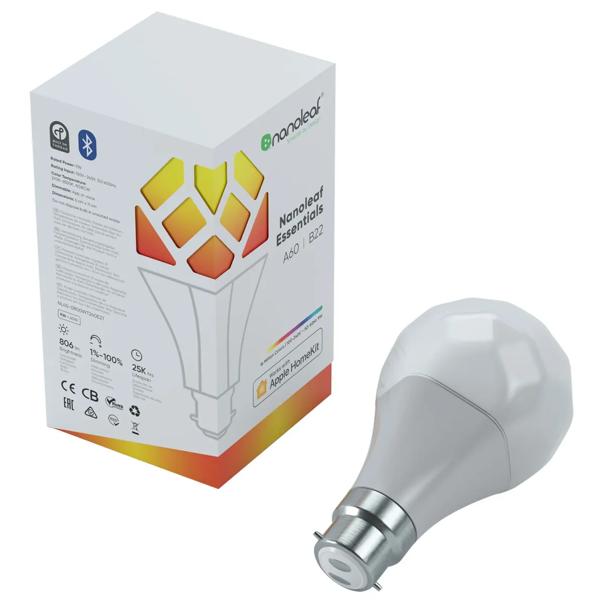Nanoleaf Essentials Smart A19 Bulb B22