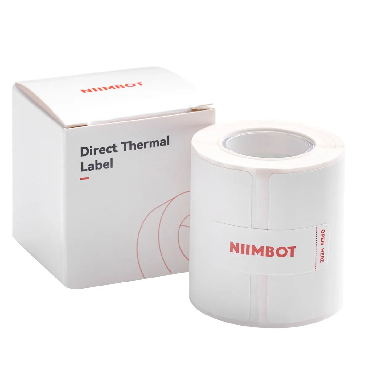 Niimbot Λευκές Αυτοκόλλητες Ετικέτες 50x30mm 230τεμ. Μαύρο/Κόκκινο