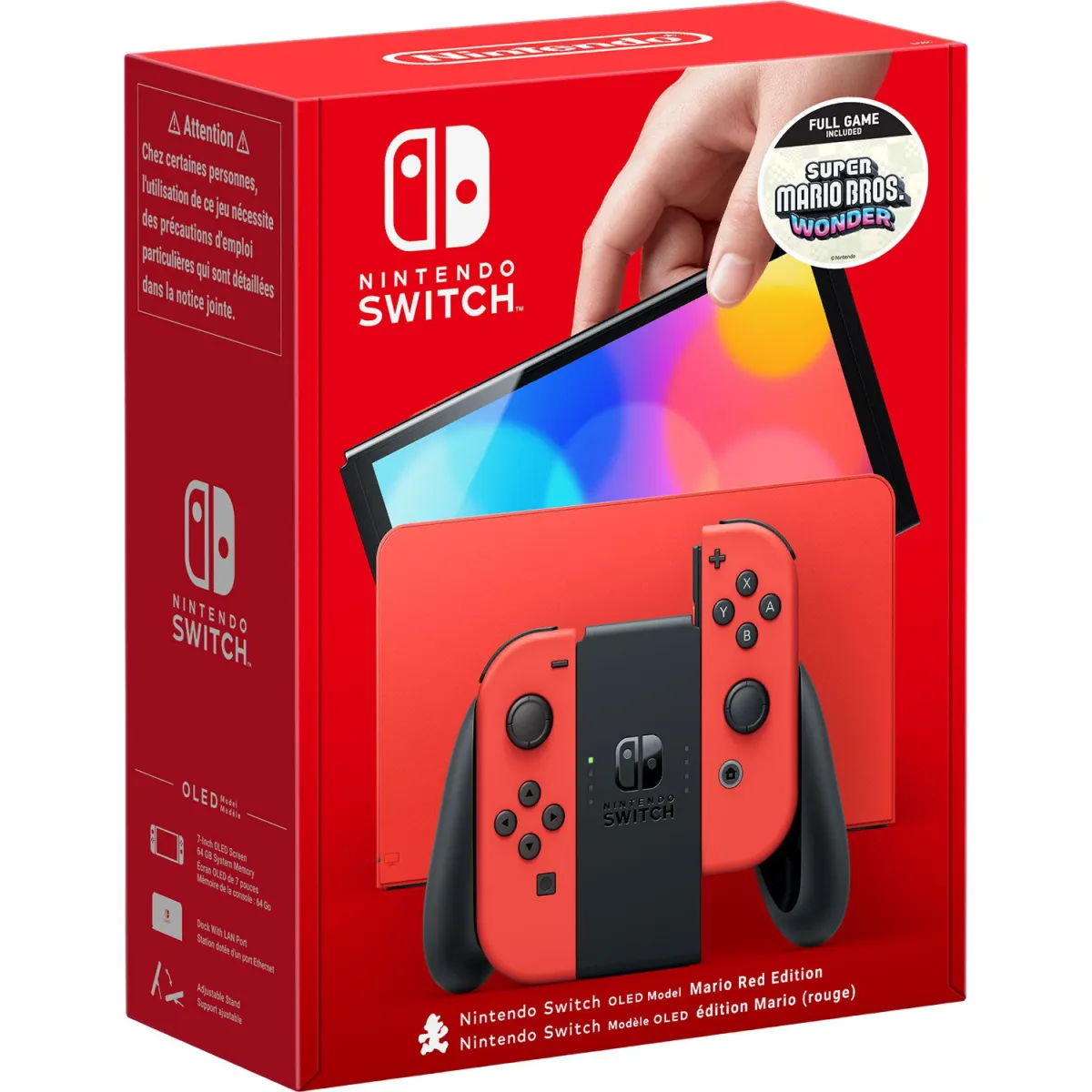 Nintendo Switch OLED Mario Edition + Super Mario Bros Wonder Bundle