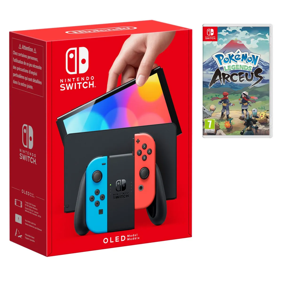 Nintendo Switch OLED Red&Blue + Pokemon Arceus