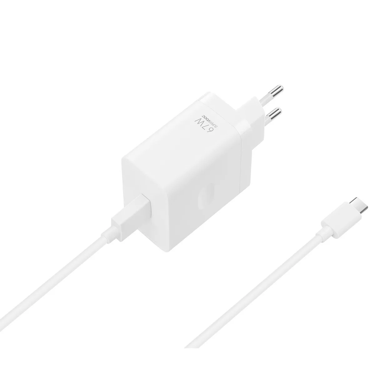 OPPO Φορτιστής PD 1 Θέσης 67W Λευκό Με Καλώδιο