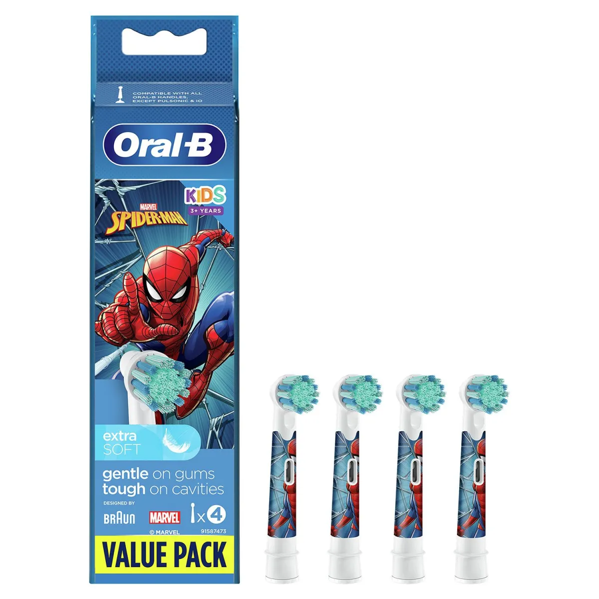 Oral - B Ανταλλακτικές Κεφαλές Spiderman 4 τμχ