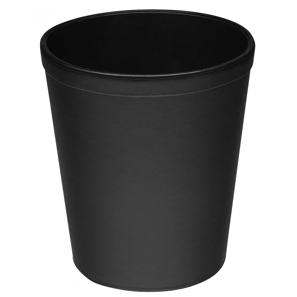 Osco Καλάθι Αχρήστων Δερματίνη Μαύρο 29cm