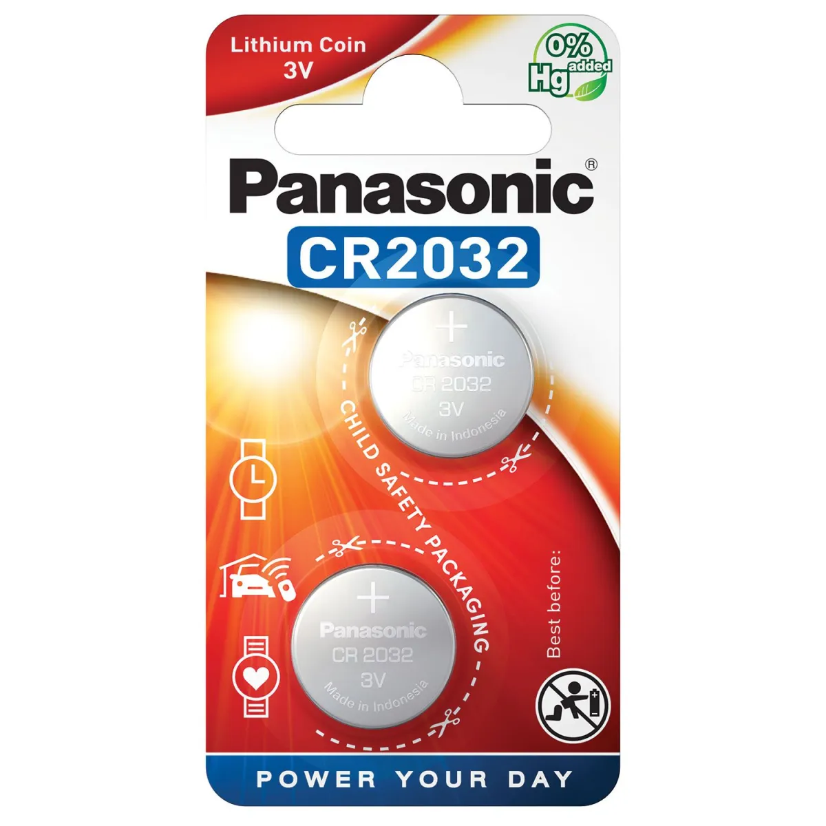 Panasonic Μπαταρίες Λιθίου CR2032 (2 τεμ.)