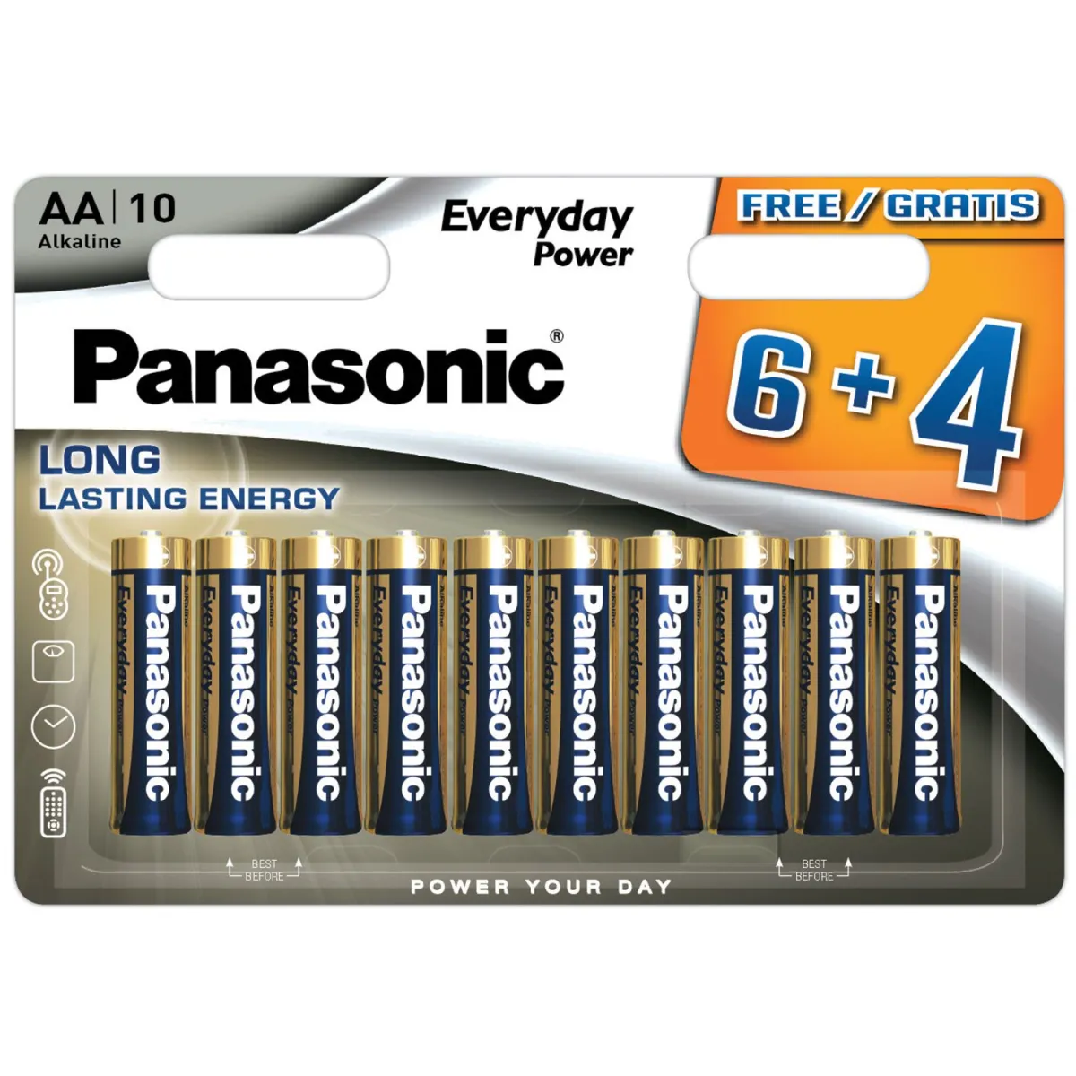 Panasonic Μπαταρίες Αλκαλικές Everyday Power AA (6 τεμ+4 Δώρο)