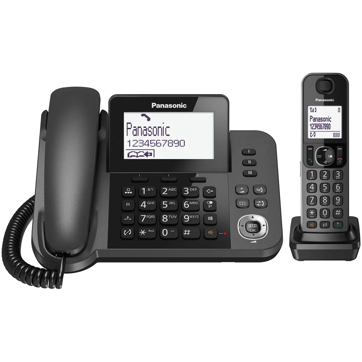 Panasonic Ασύρματο Τηλέφωνο KX-TGF310 Μαύρο