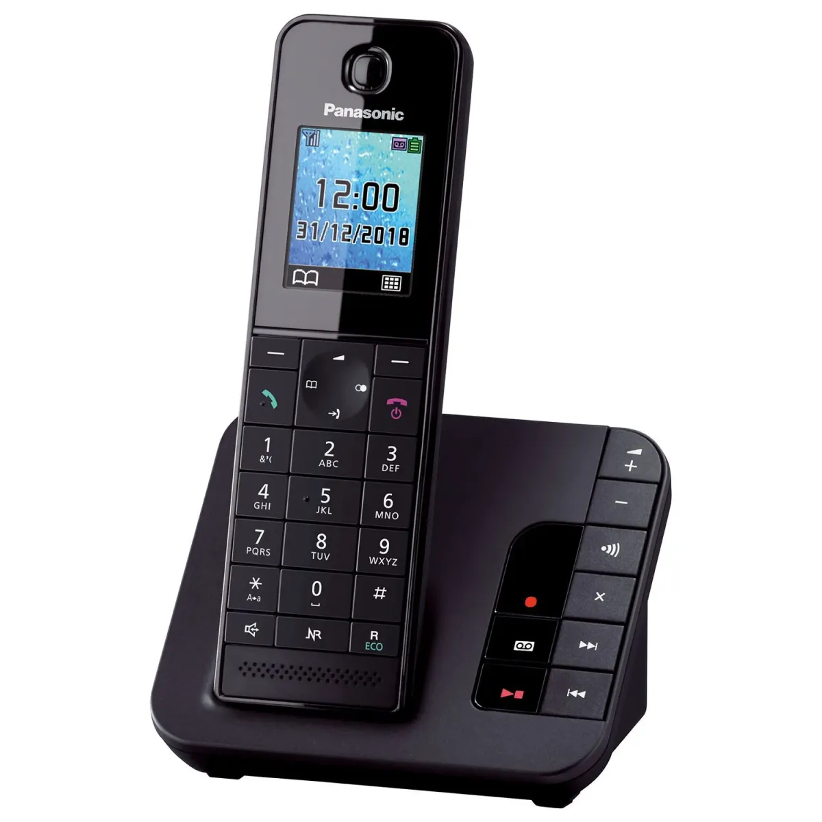 Panasonic Ασύρματο Τηλέφωνο KX-TGH220GRB Μαύρο