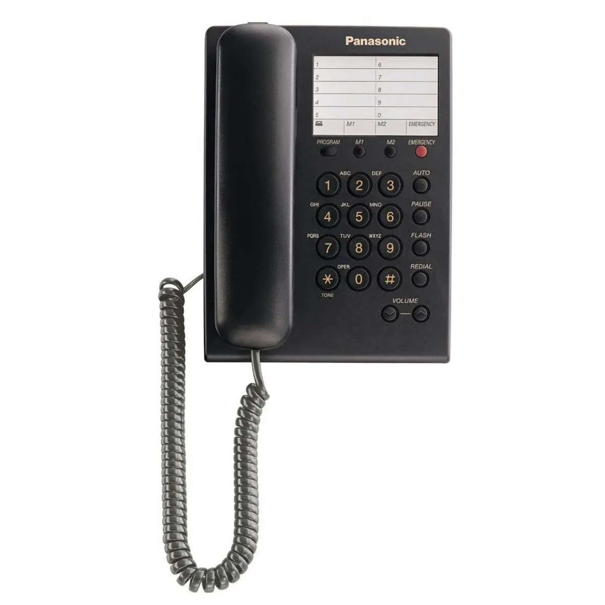 Ενσύρματο Panasonic KX-TS550GRB (Μαύρο)
