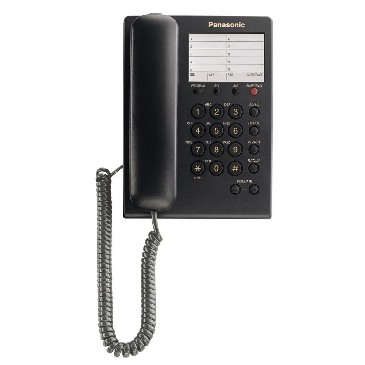 Ενσύρματο Panasonic KX-TS550GRB (Μαύρο)