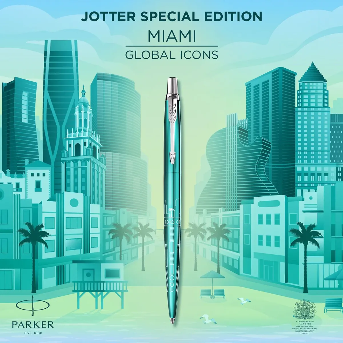 Parker Στυλό Διαρκείας Jotter Miami Turqoise