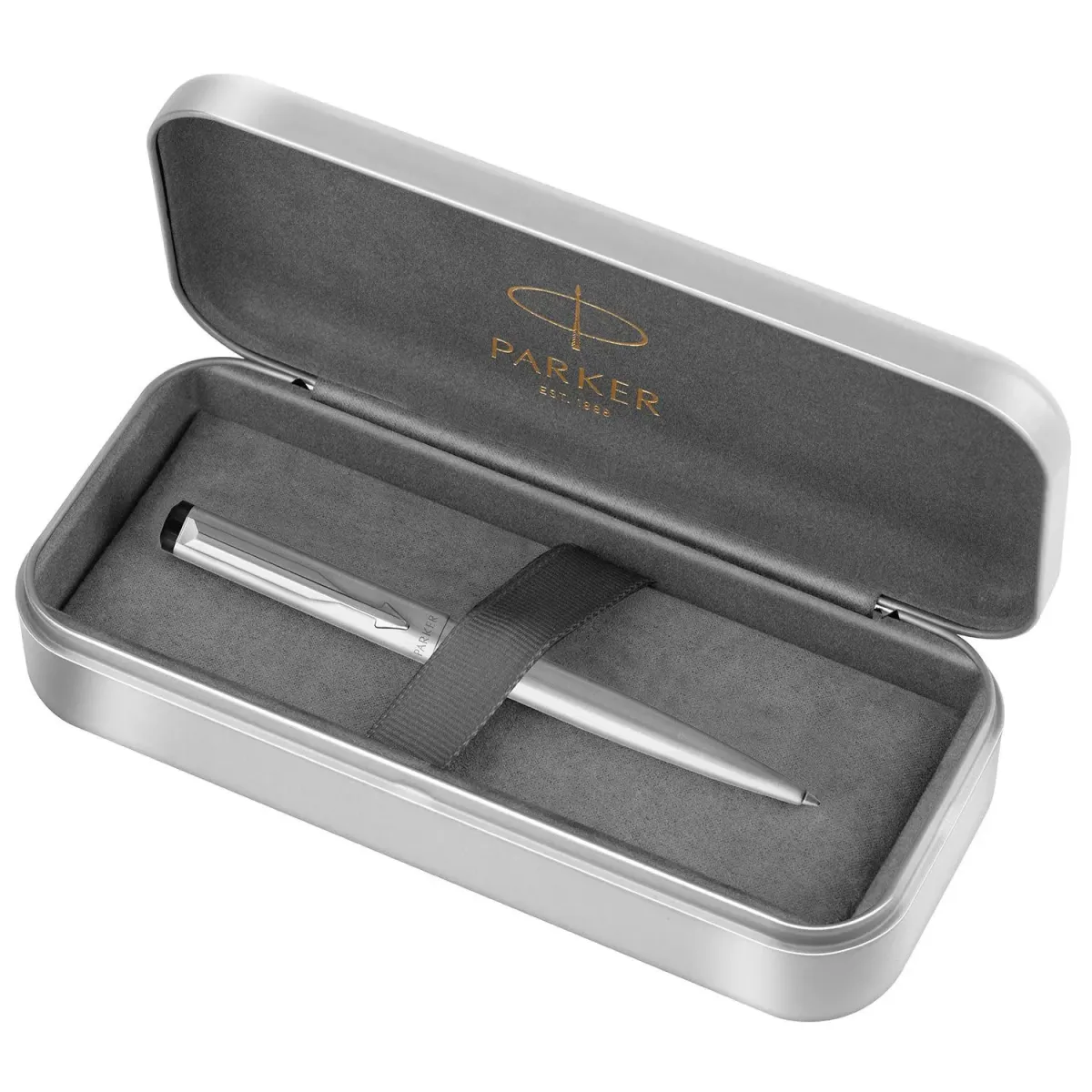 Parker Στυλό Διαρκείας Vector CT Ασημένιο σε Μεταλλική Κασετίνα
