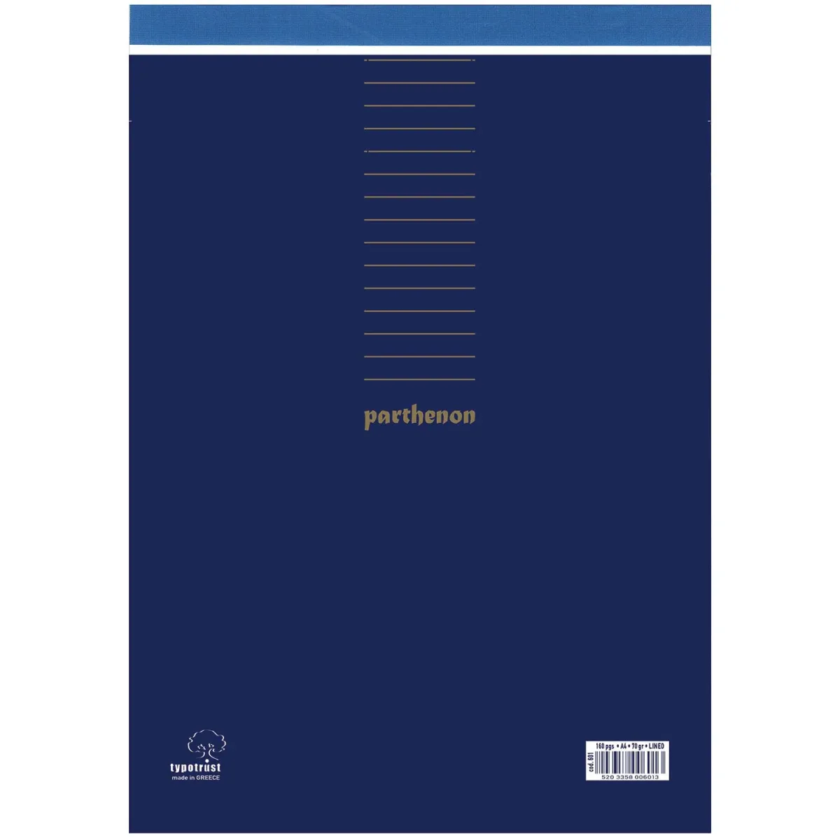 Τυποτράστ Μπλοκ Σημειώσεων Ριγέ Parthenon Α4 80Φ