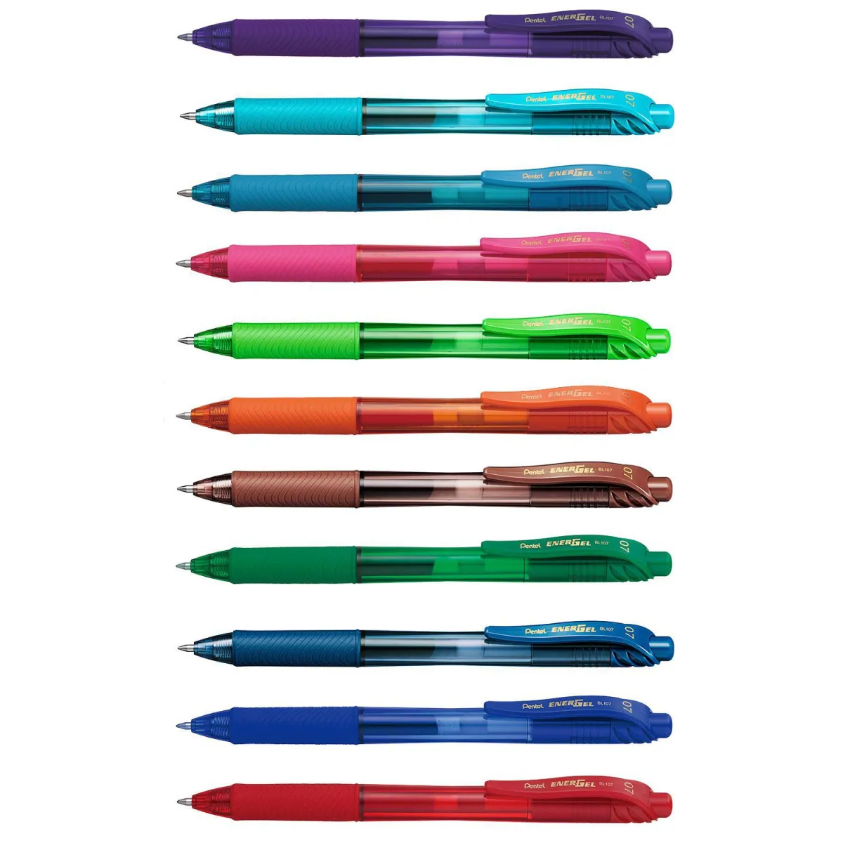 Pentel Στυλό Gel Energel X Με Λάστιχο & Κλιπ & Πάχος Μύτης 0.7mm