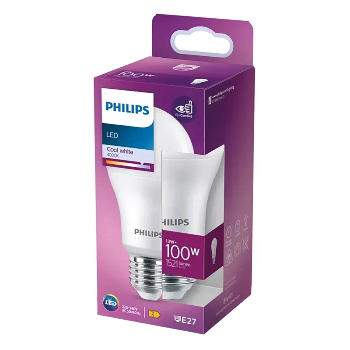 Philips Λαμπτήρας Ε27 13W 40000K 1521lm