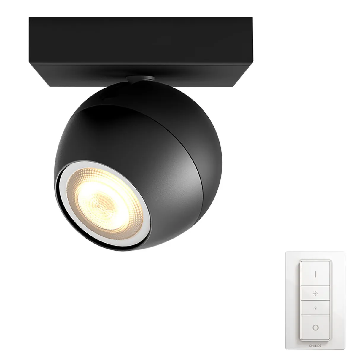 Philips Buckram Hue ext. single spot black 1x5W