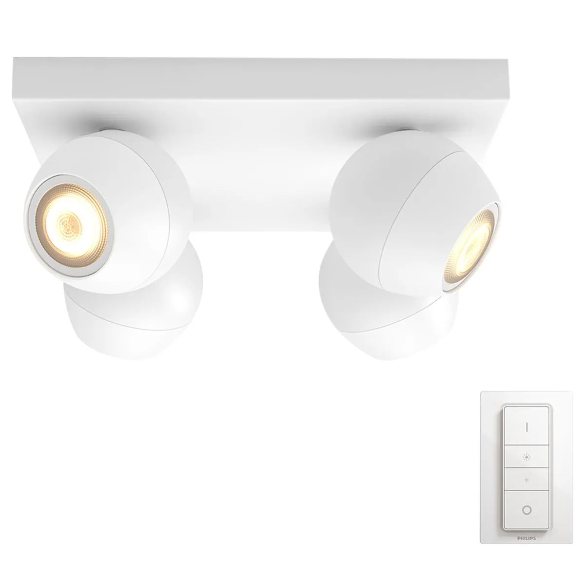 Philips Buckram Hue plate/spiral white 4x5W 230V