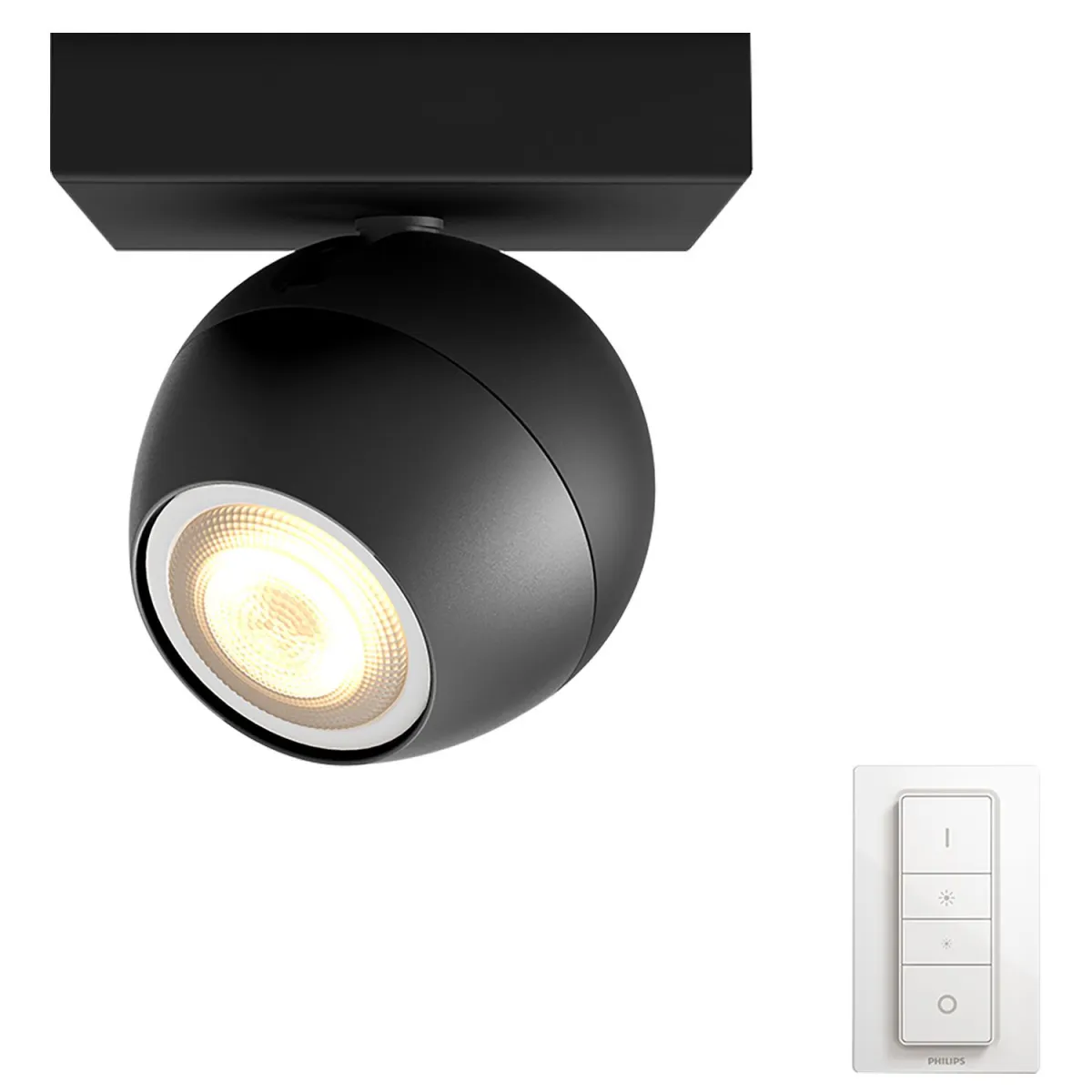 Philips Buckram Hue single spot black 1x5W 230V