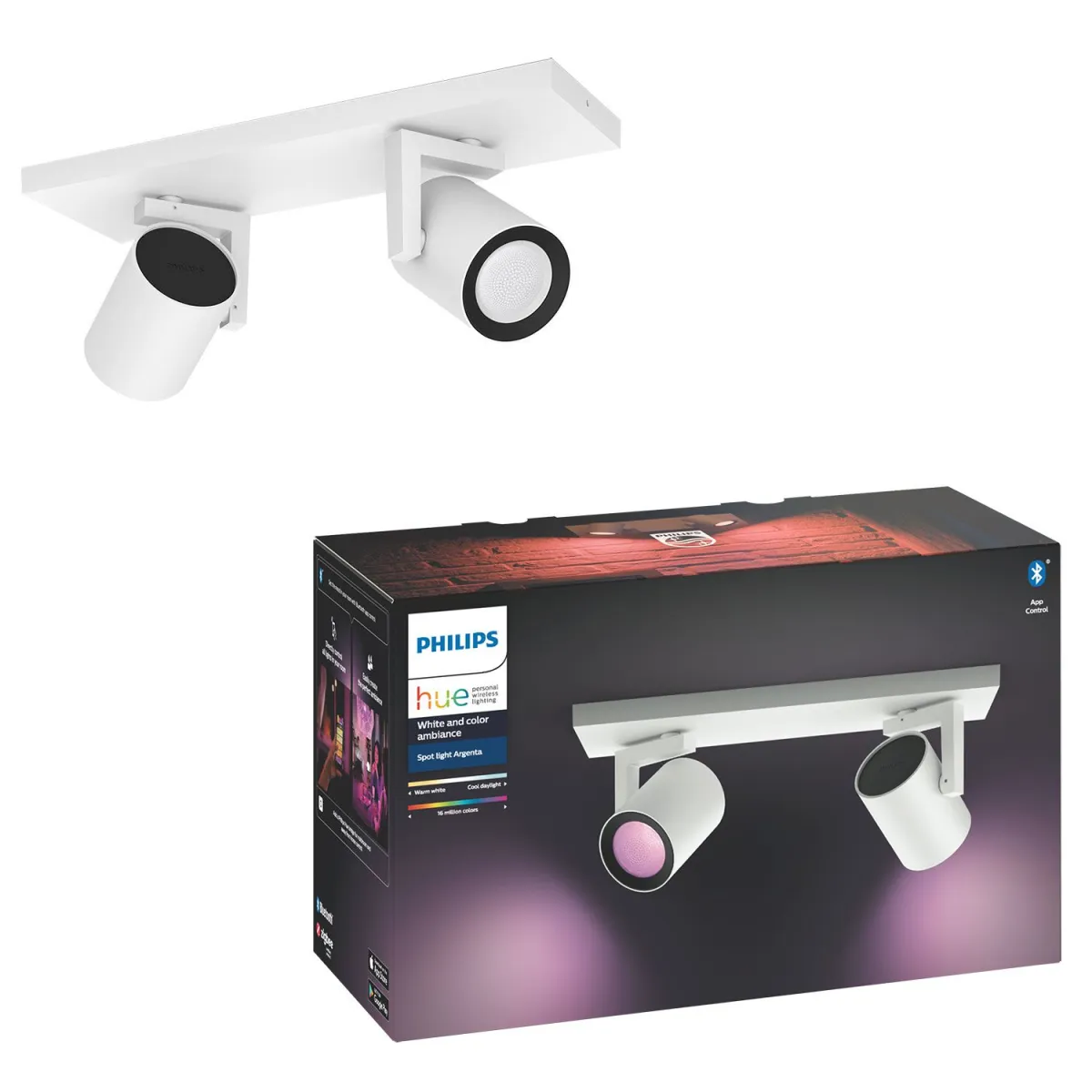 Philips Hue Argenta Double Spotlight White