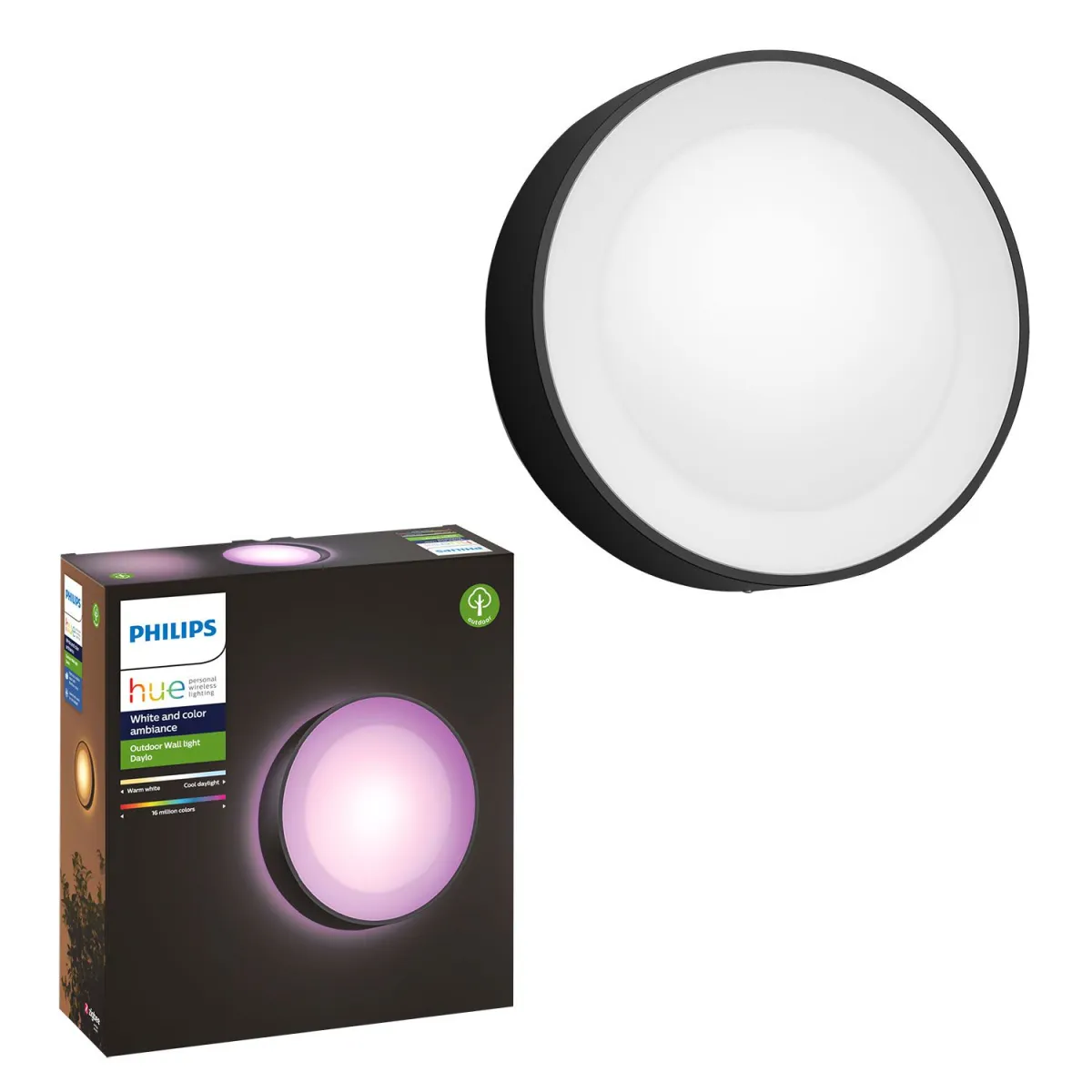 Philips Hue Daylo Wall Latern Spotlight Black