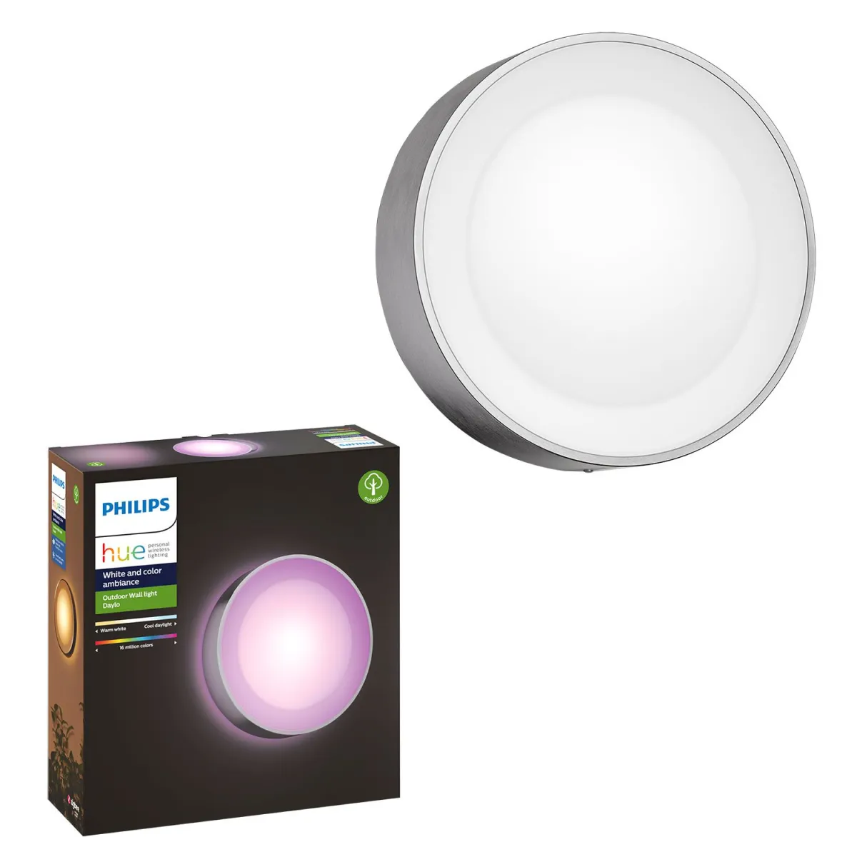 Philips Hue Daylo Wall Latern Spotlight Inox