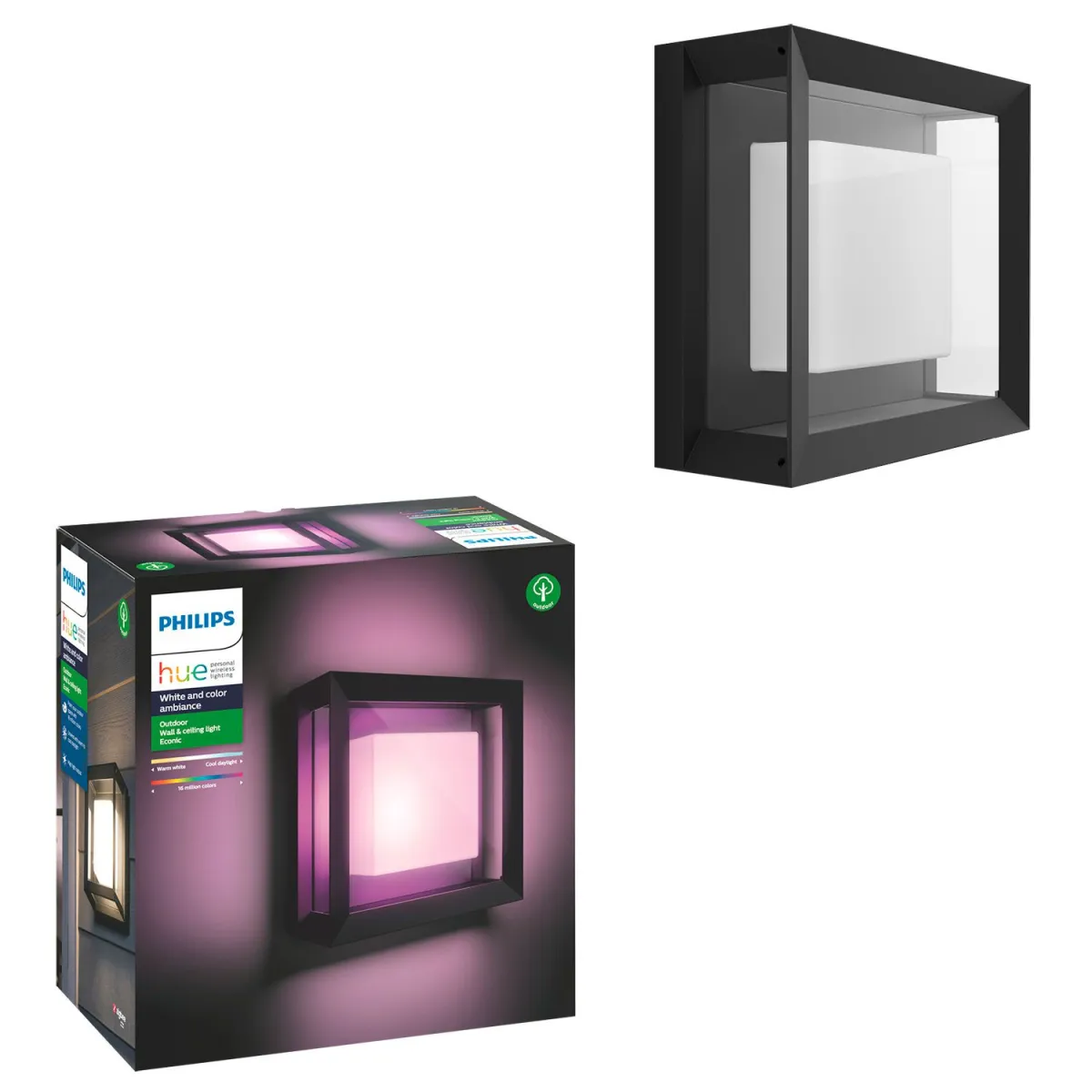 Philips Hue Econic Square Wall Latern Spotlight