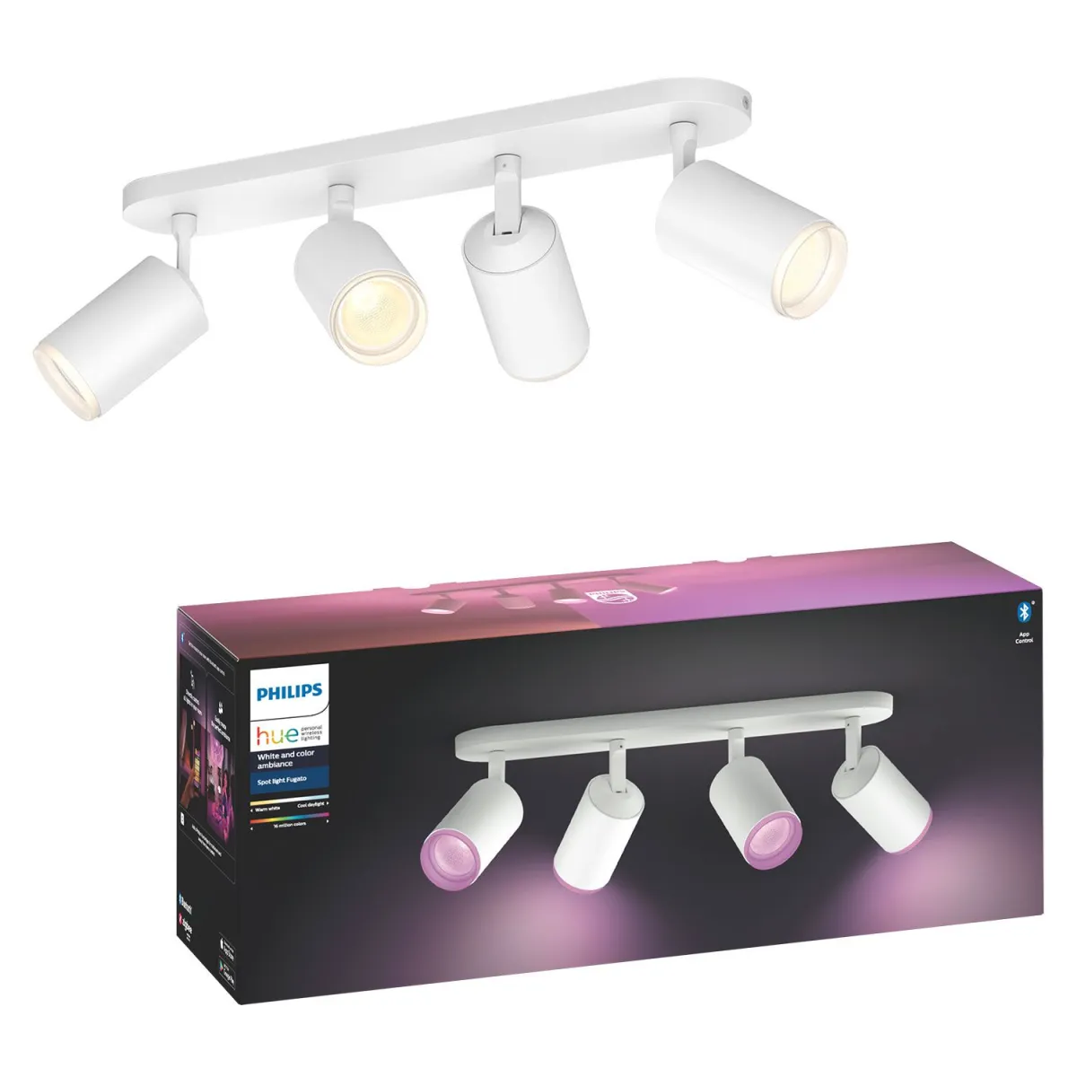 Philips Hue Fugato Quadruple Spotlight White