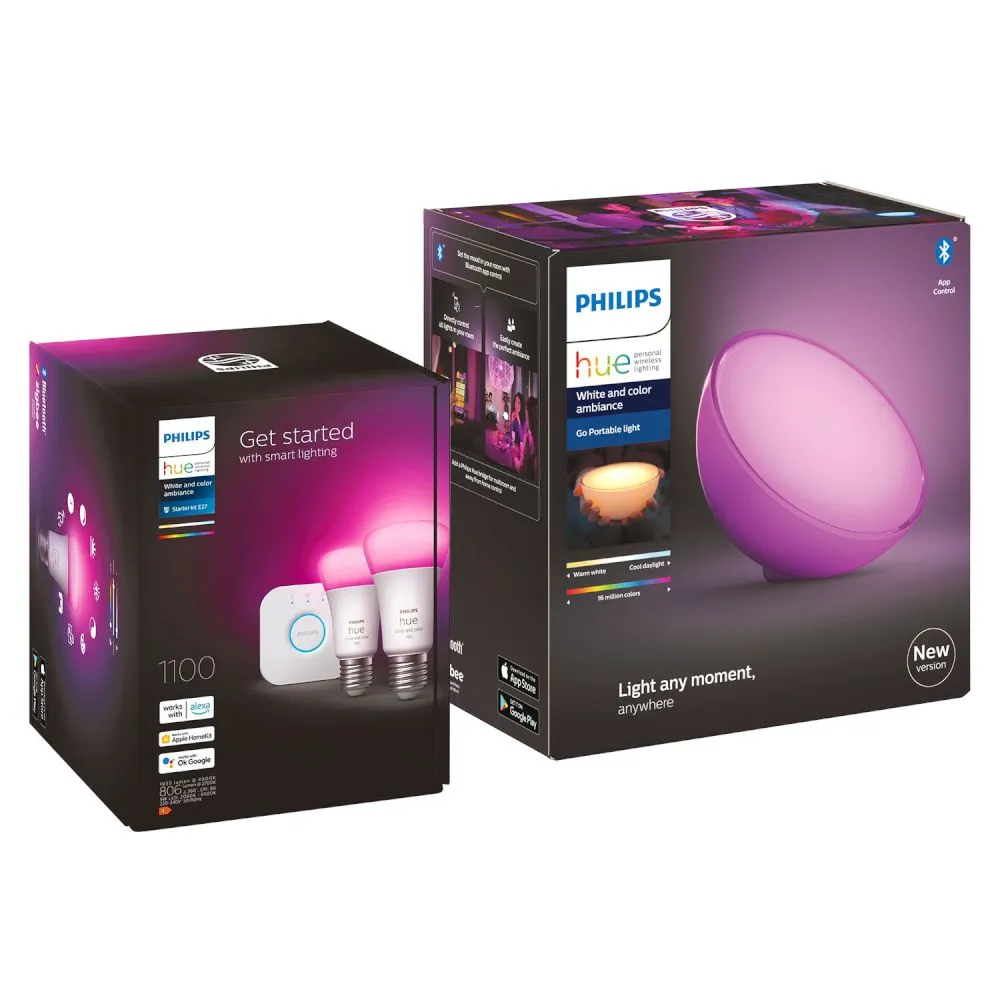 Philips Hue Set Smart LightBulb+Go V2