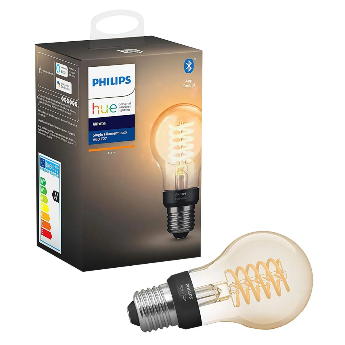 Philips Hue Smart Light Bulb Filament A60E27 (White)