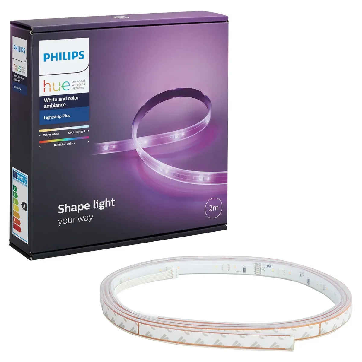 Philips Hue Smart Lightstrip Plus Base 2M (White and Color Ambiance)
