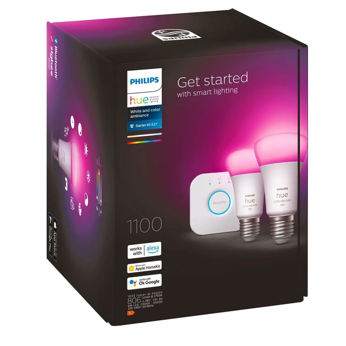 Philips Hue WCA 9W A60 E27 2 Set