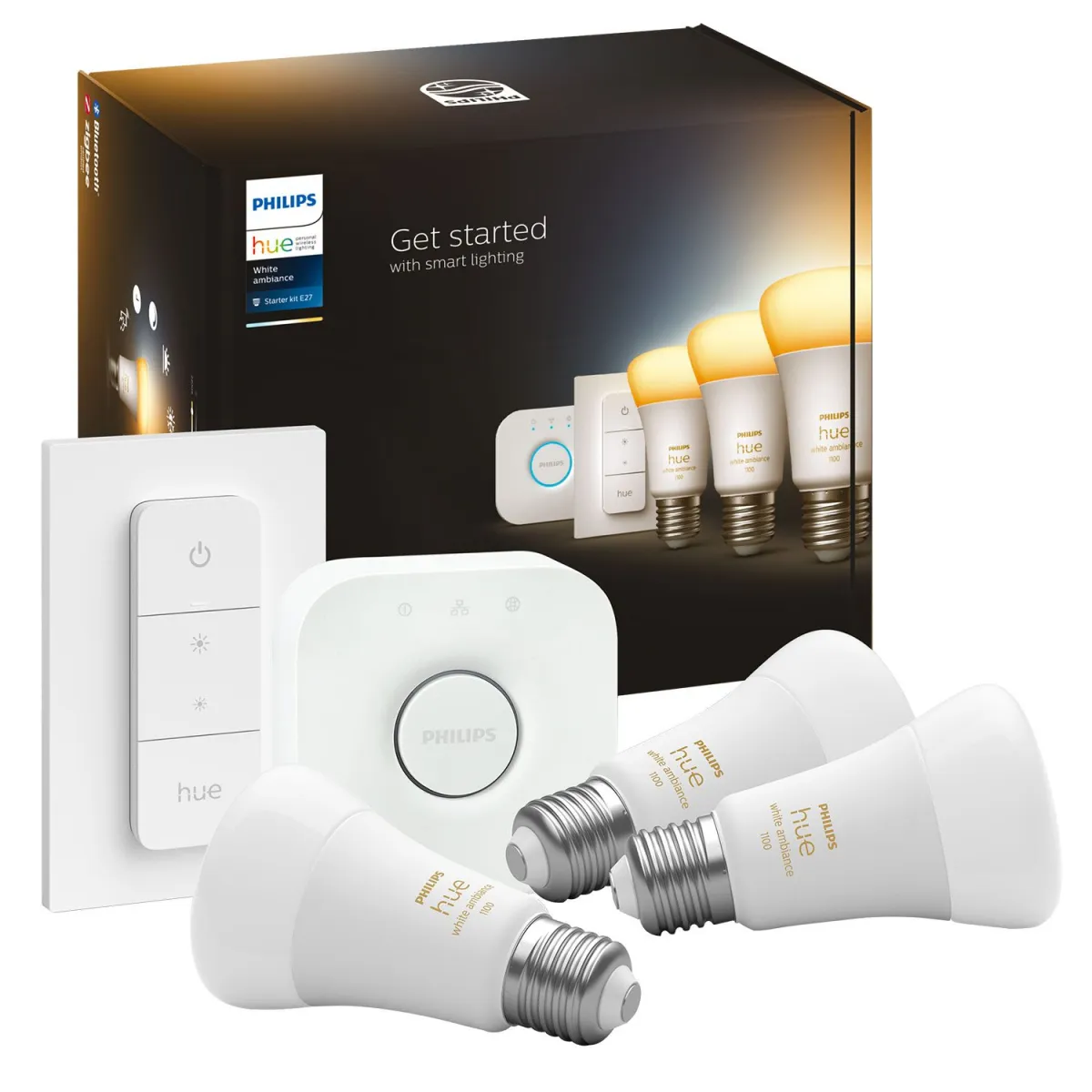 Philips HueWA 8W A60 E27 3set sw EU