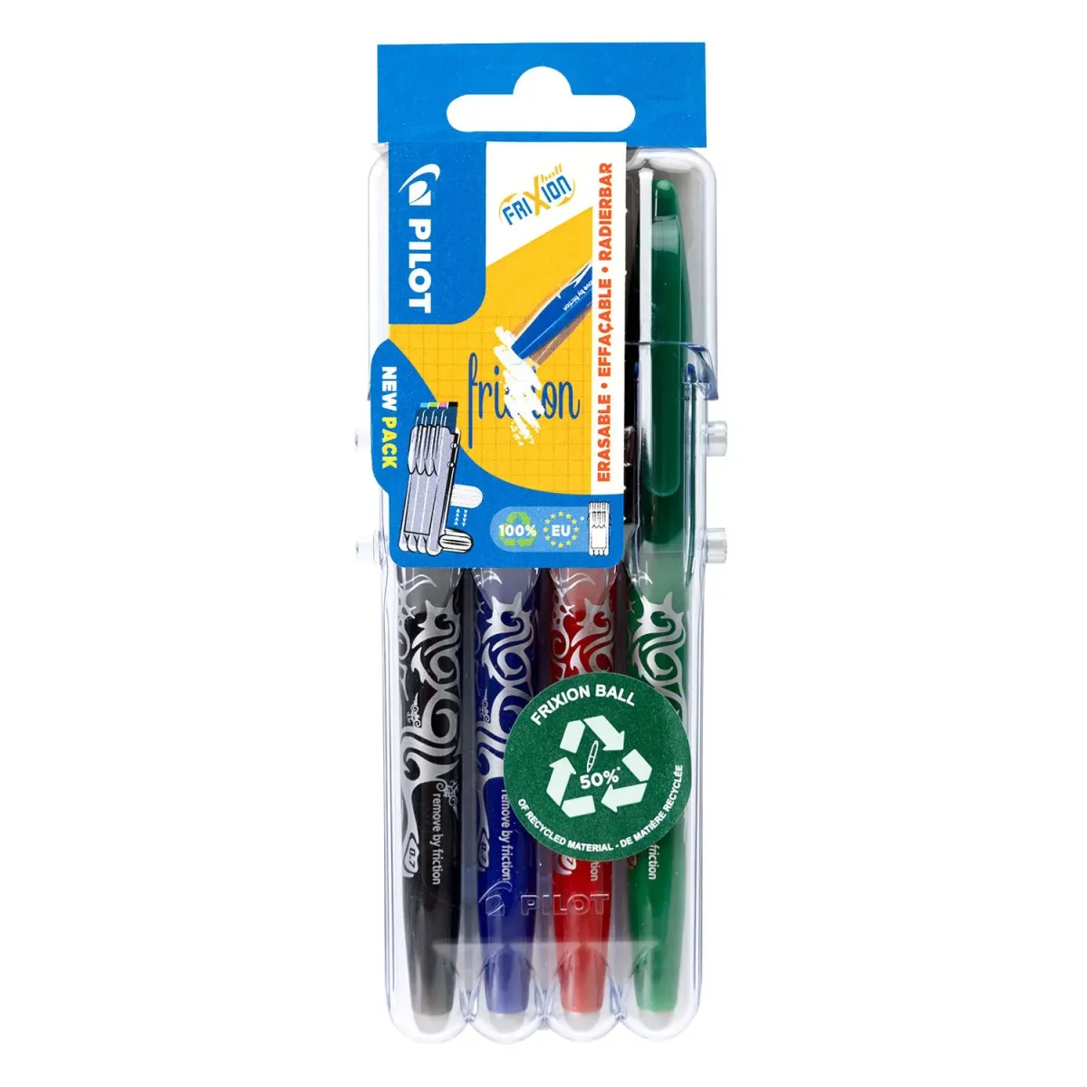 Pilot Set2Go Frixion Basic Με Κλιπ & Πάχος Μύτης 0.7mm 4τεμ.