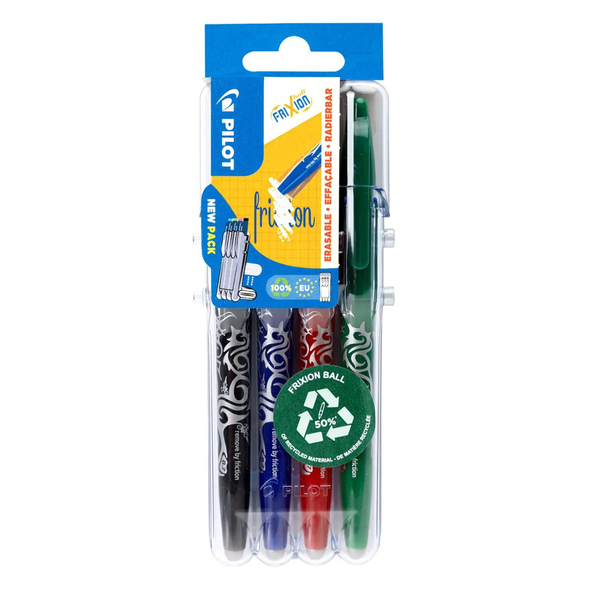 Pilot Set2Go Frixion Basic Με Κλιπ & Πάχος Μύτης 0.7mm 4τεμ.