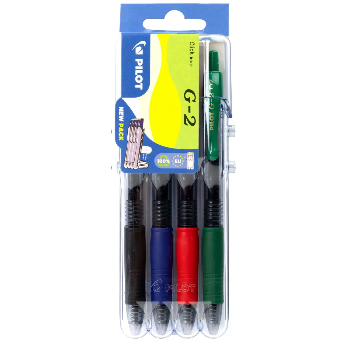 Pilot Set2Go G2 Basic Με Λάστιχο & Κλιπ & Πάχος Μύτης 0.7mm 4τεμ.