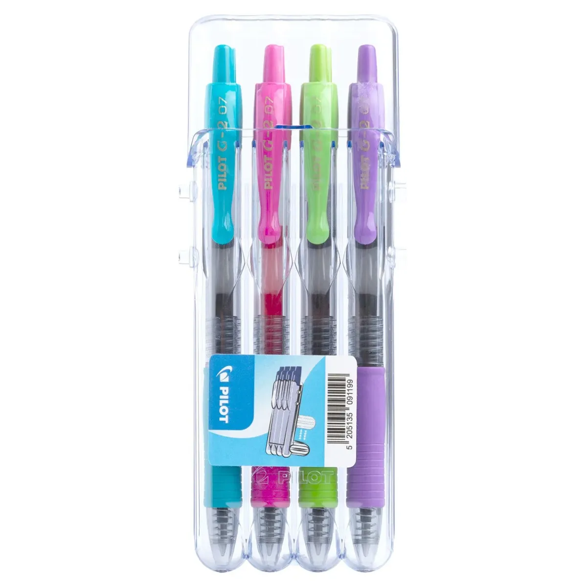 Pilot Set2Go G2 Fun Με Λάστιχο & Κλιπ & Πάχος Μύτης 0.7mm 4τεμ.