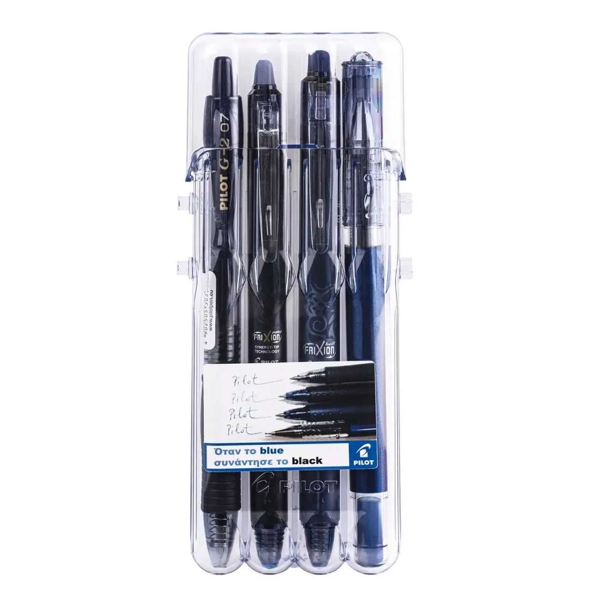Pilot Set2Go G2/Maica/Frixion Με Λάστιχο & Κλιπ & Πάχος Μύτης 0.7mm 4τεμ.