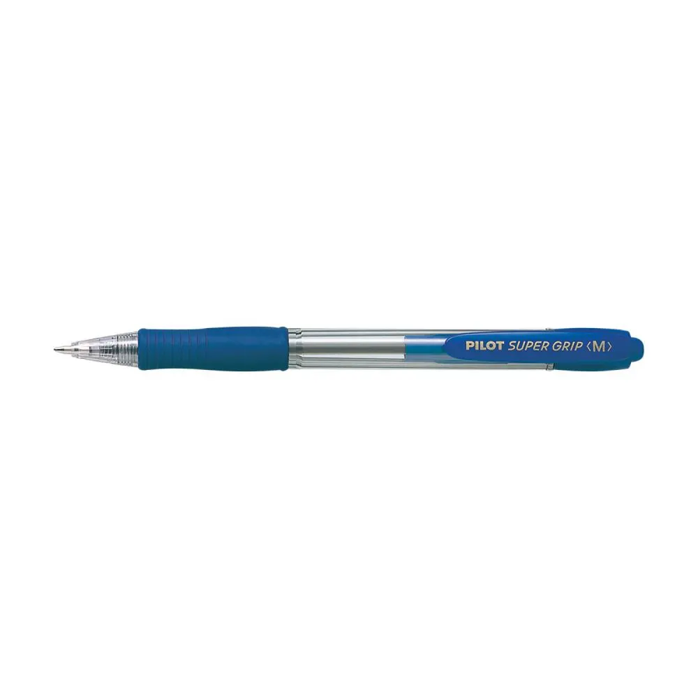 Pilot Στυλό Διαρκείας Super Grip Medium Με Λάστιχο & Κλιπ & Πάχος Μύτης 1.0mm