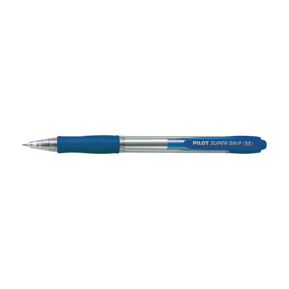 Pilot Στυλό Διαρκείας Super Grip Medium Με Λάστιχο & Κλιπ & Πάχος Μύτης 1.0mm