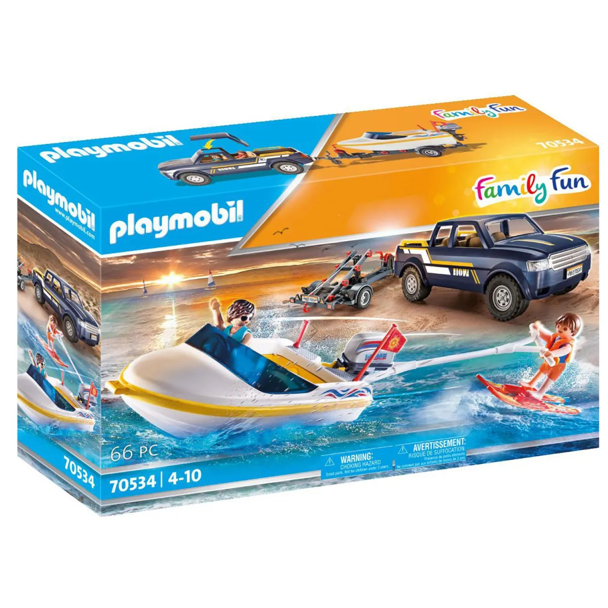 Playmobil Φορτηγάκι Με Τρέιλερ Και Ταχύπλο 70534