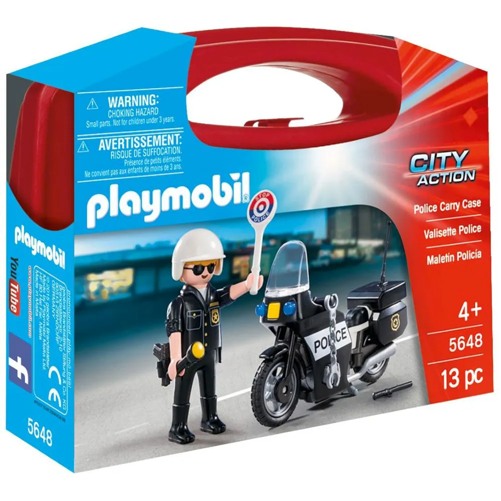 playmobil City Action Βαλιτσάκι Αστυνόμος με Μοτοσικλέτα 5648