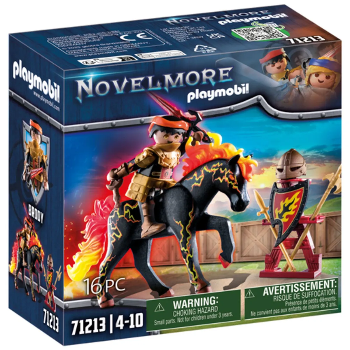playmobil Novelmor Burnham Raiders Ιππότης και Άλογο Της Φωτιάς 71213