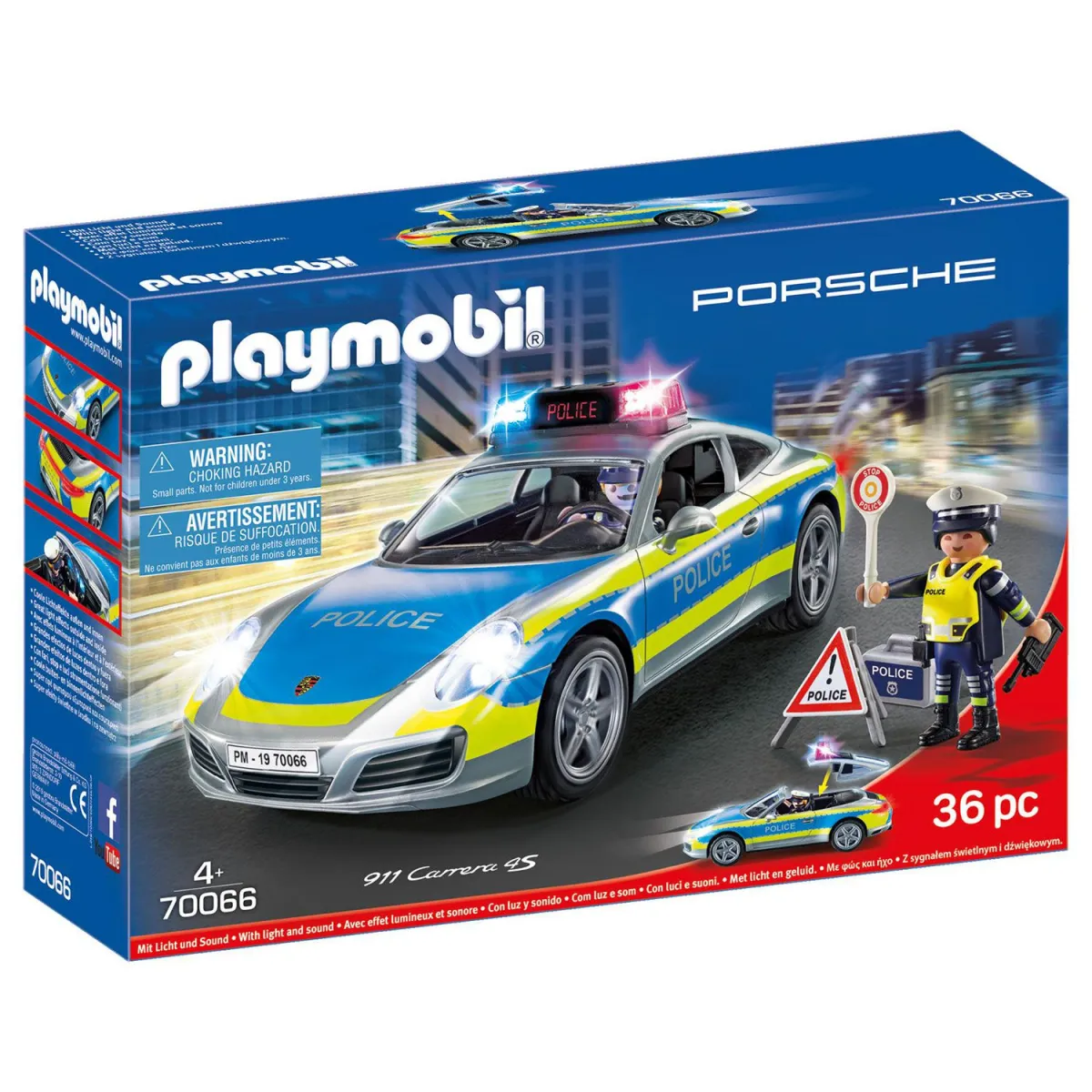 playmobil Porsche Porsche 911 Carrera 4S Αστυνομικό Όχημα 70066