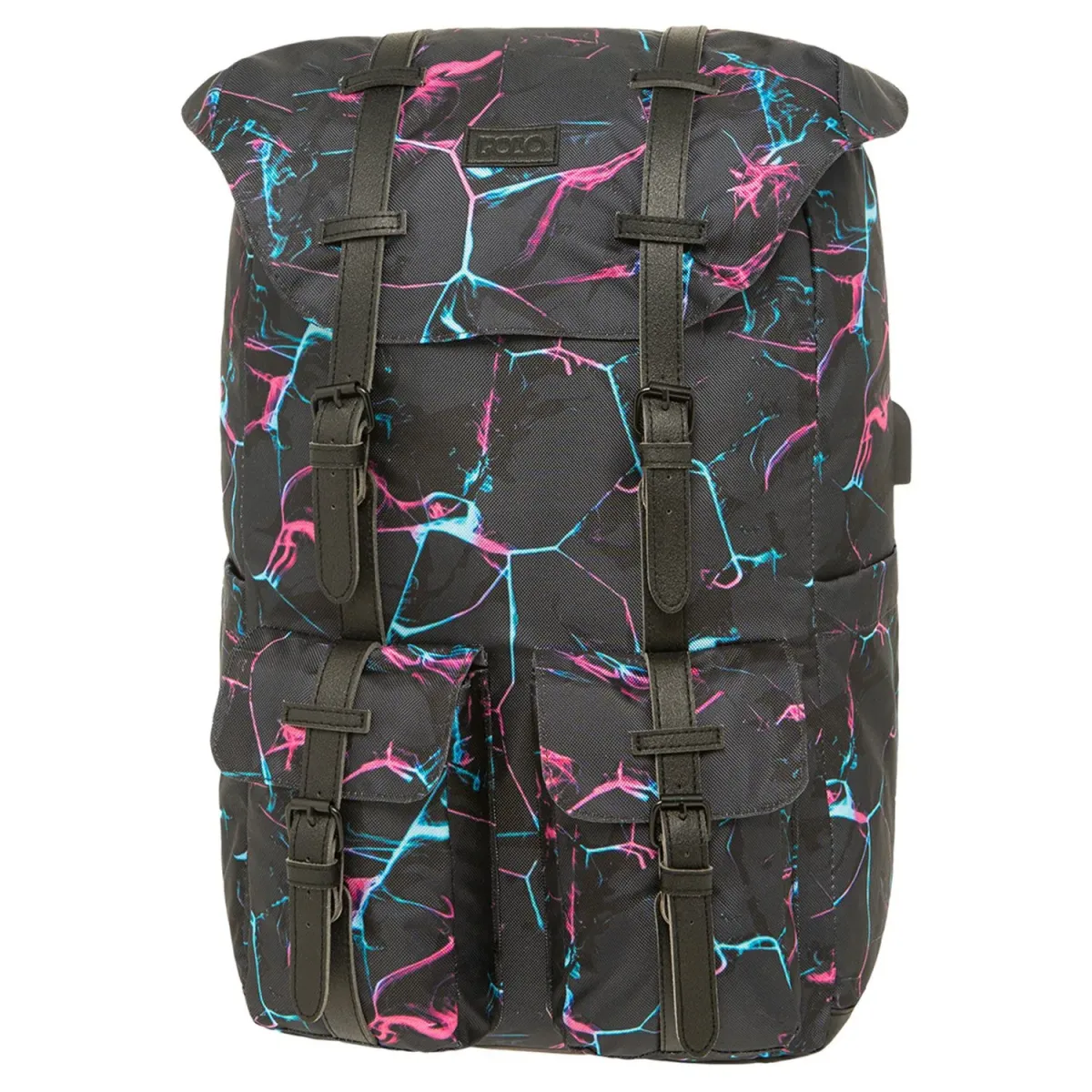 Polo Σακίδιο Styller Black/Turquoise/Pink Craft