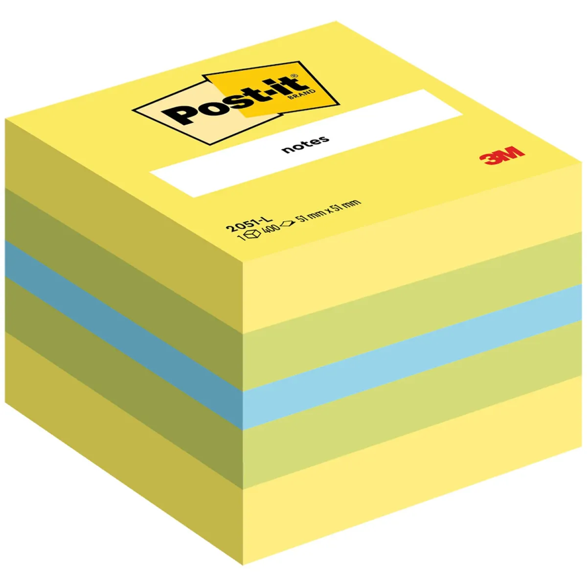 Post-it Αυτοκόλλητα Χαρτάκια 2051-L 51x51mm 400φύλλα